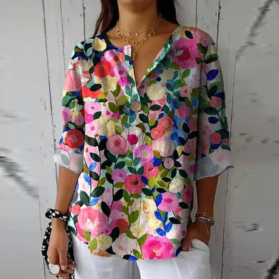 Amélie | Blouse colorée fraîche et confortable