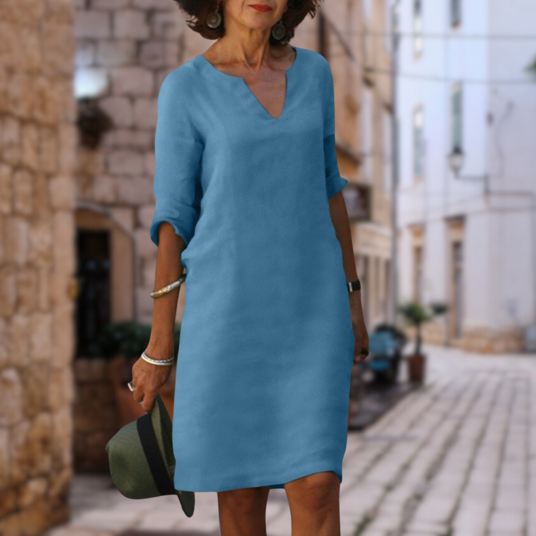Maëla | Robe Élégante à Col en V