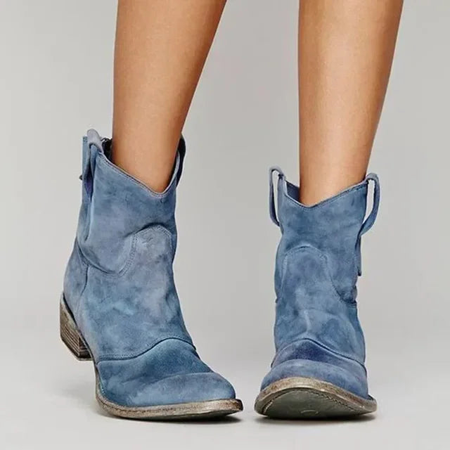 Aurore | Bottines western en daim