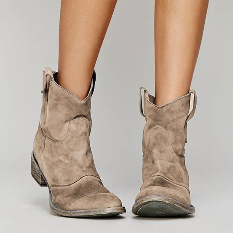 Aurore | Bottines western en daim