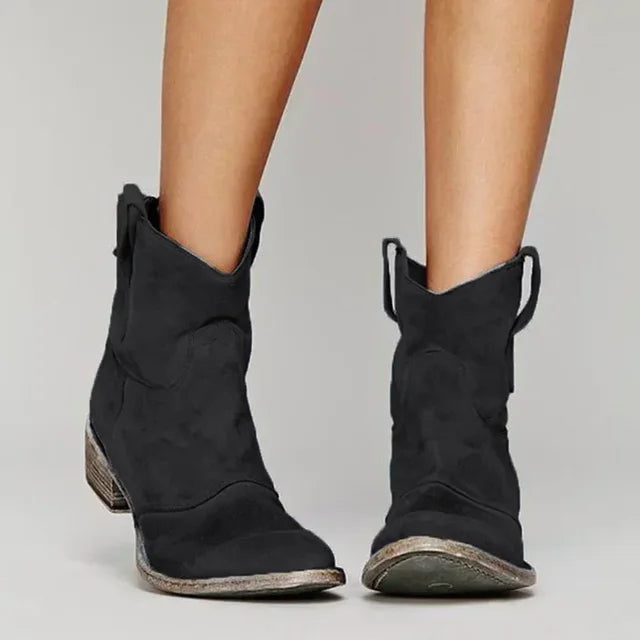 Aurore | Bottines western en daim