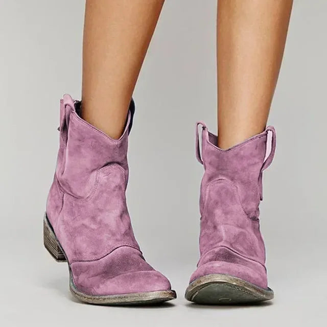 Aurore | Bottines western en daim