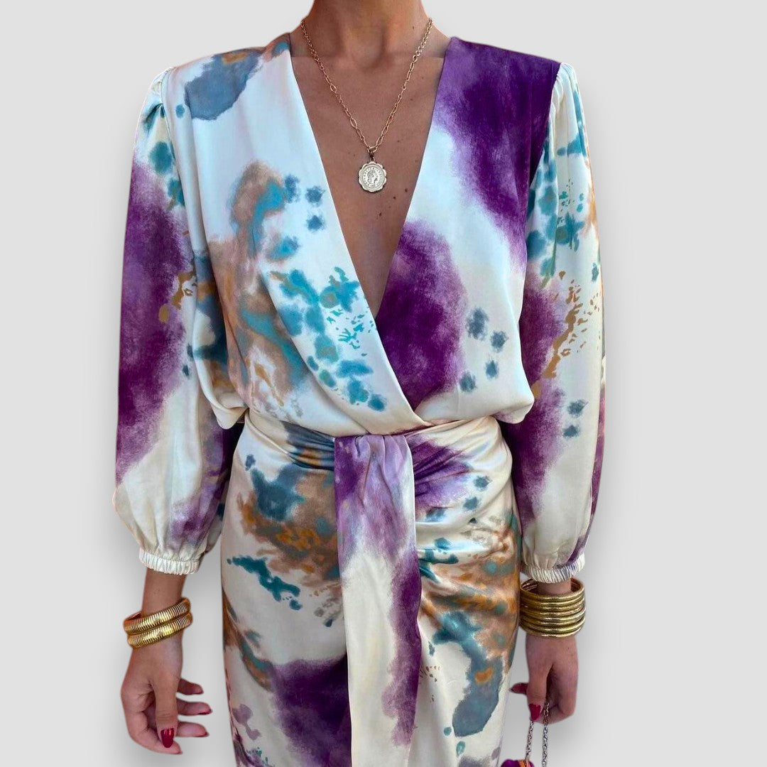 Violette | Robe à col en V premium chic et polyvalente