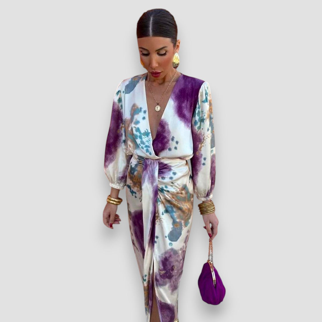 Violette | Robe à col en V premium chic et polyvalente
