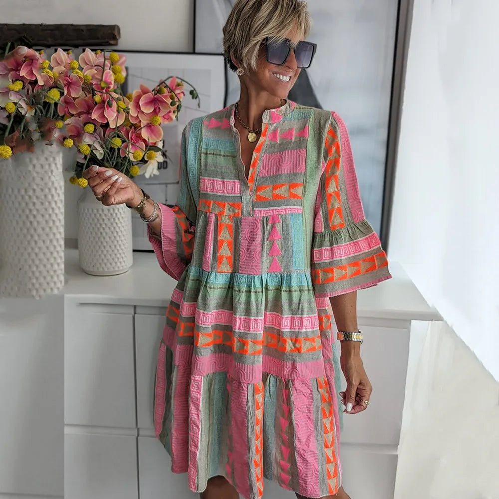 Élyna | Robe midi élégante de printemps