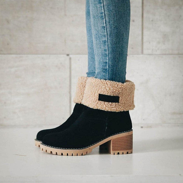 Clara | Bottines chaudes en suédine