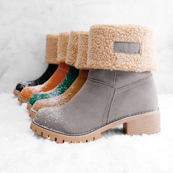 Clara | Bottines chaudes en suédine