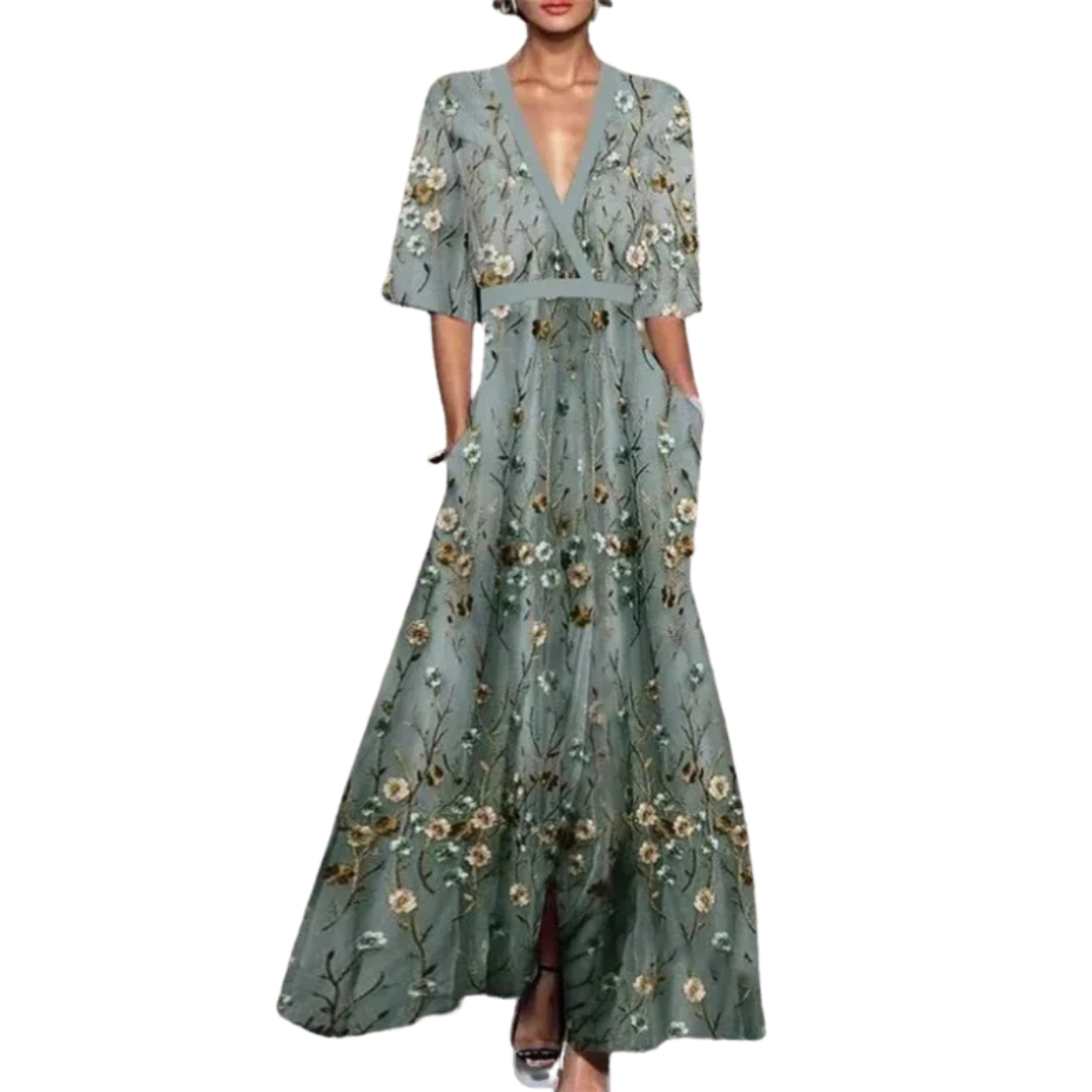 Jocelyn | Robe fleurie d’été – élégante & respirante