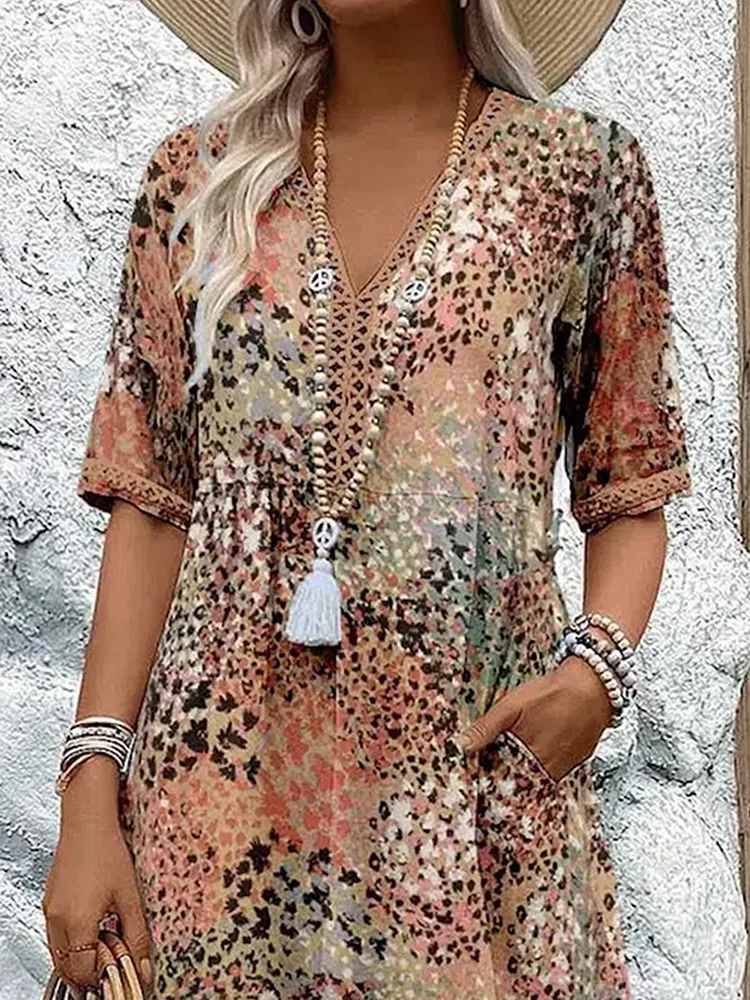 Justine | Robe midi bohème élégante