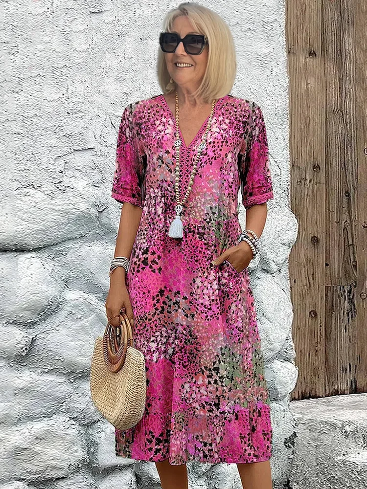 Justine | Robe midi bohème élégante