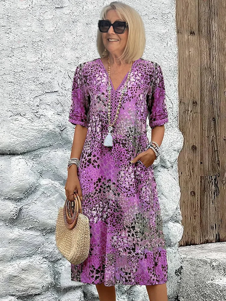 Justine | Robe midi bohème élégante