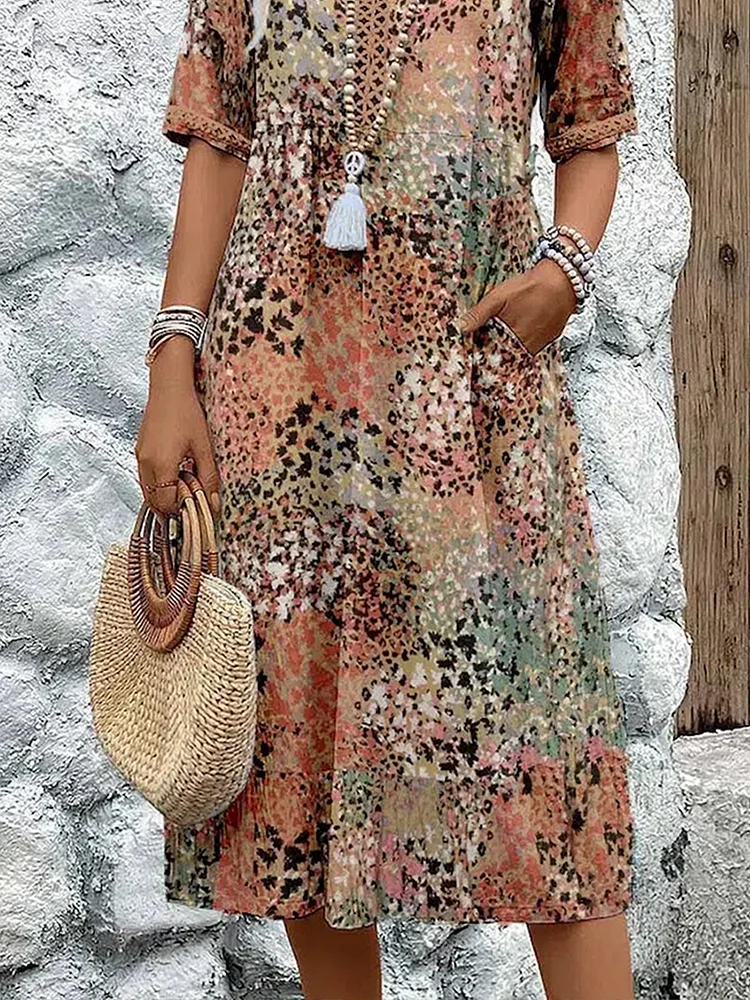 Justine | Robe midi bohème élégante