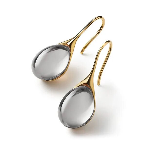 Lumière – Boucles d’oreilles en or et argent avec cristaux